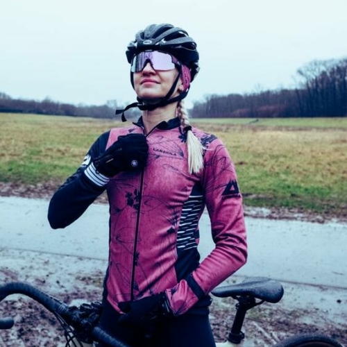 Thermal Long Sleeve Cycling Jersey - Grace Dusky Rose