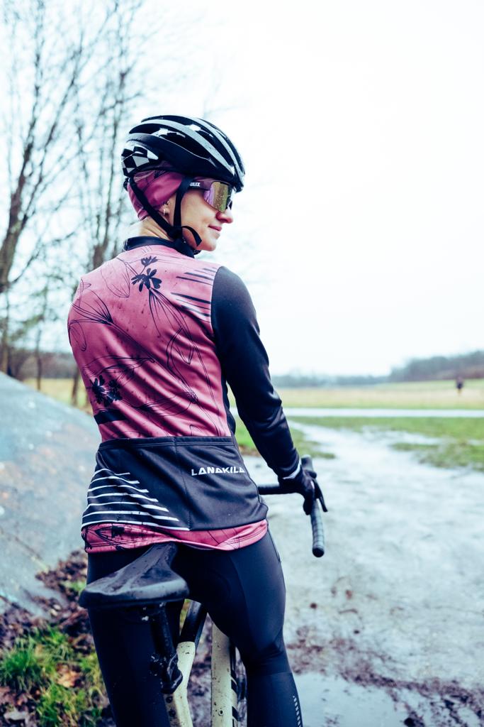 Thermal Long Sleeve Cycling Jersey – Grace Dusky Rose