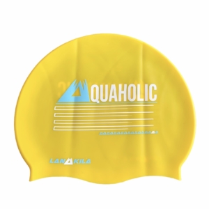 Swim Cap Aquaholic Sunshine Yellow