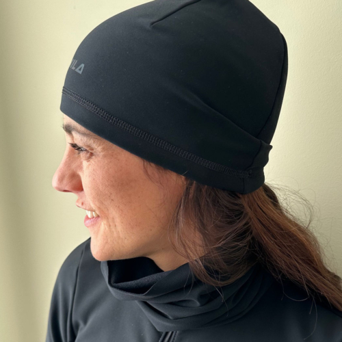 Schwarze Thermo Pro Winter Running Beanie Mütze