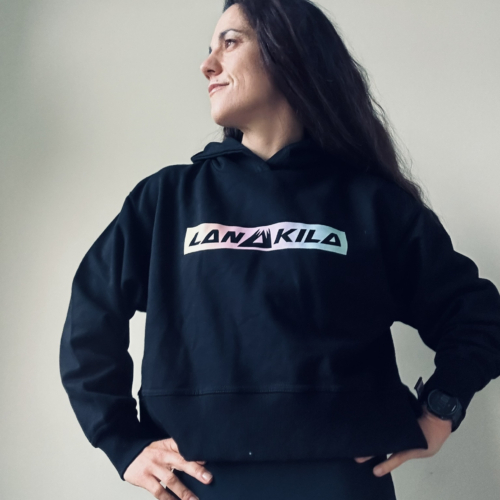 Lanakila Cropped Hoodie Schwarz