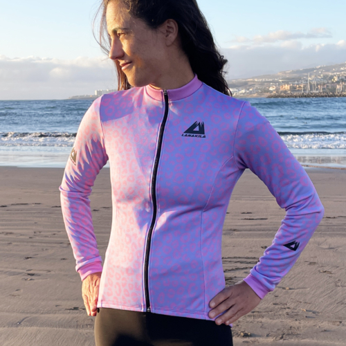 Lanakila Damen Thermo Langarm Radtrikot - Leo pink