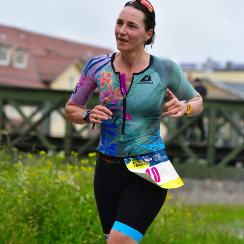 Frauen Triathlon Anzug Tropical Lush Schwarze Hose