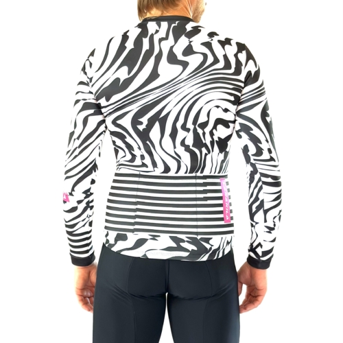 Thermo Langarm Radtrikot für Männer - Zebra Flow