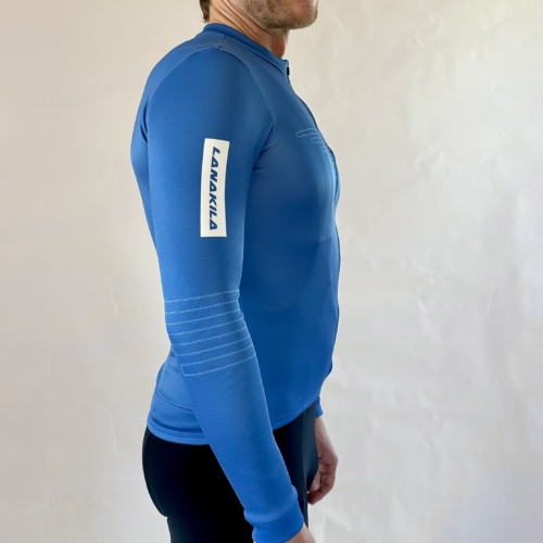 Lanakila Herren Thermo Langarm Radtrikot (Smokey Ocean Blue) Seite