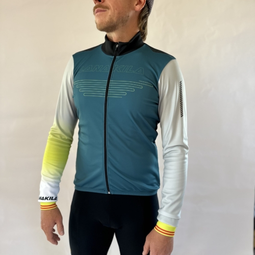 Thermo Bike Jacke Herren Wind/Wasserabweisend (Onyx Teal)