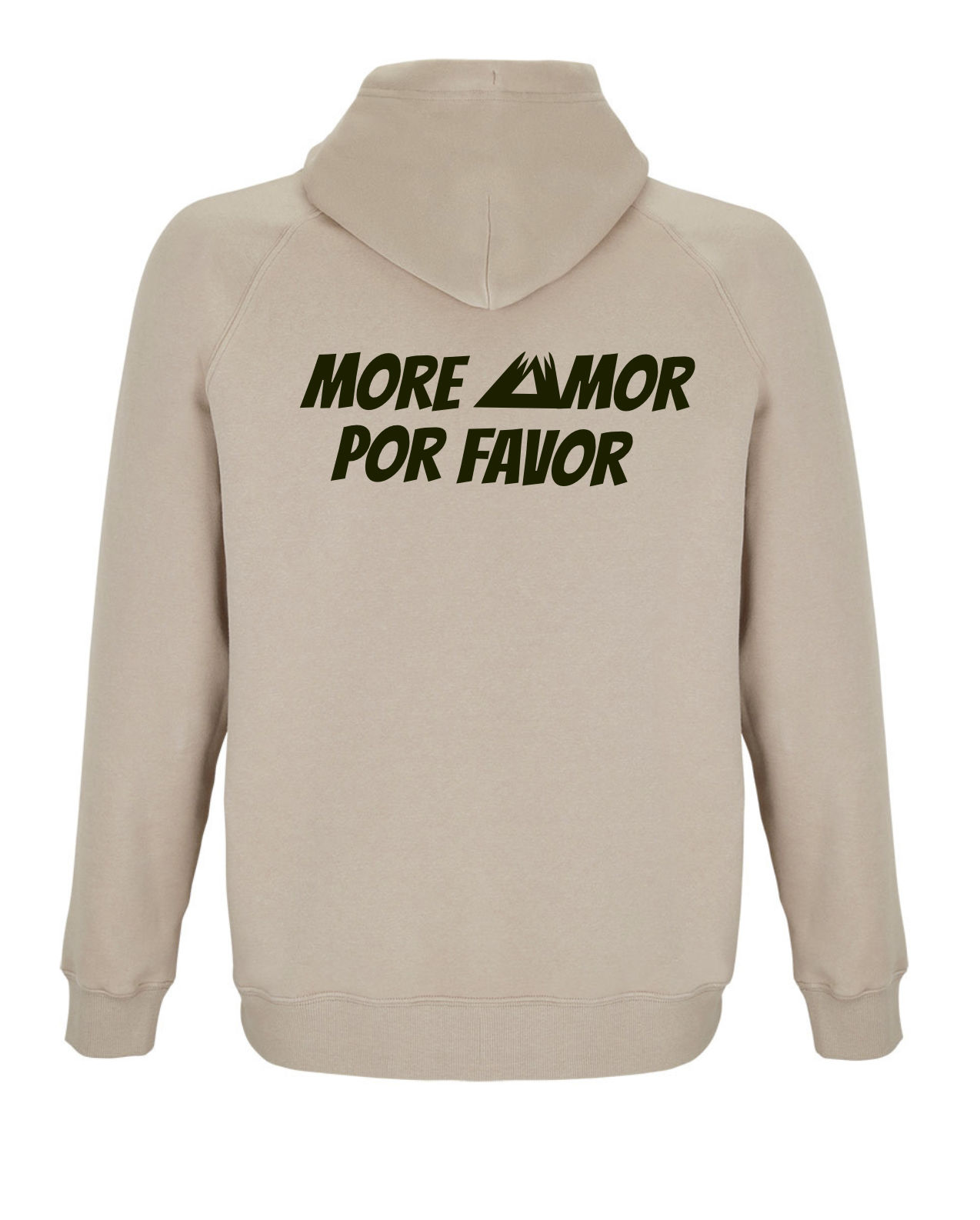 Hoodie Beige with print More Amor Por Favor Hoodie Beige with print More Amor Por Favor