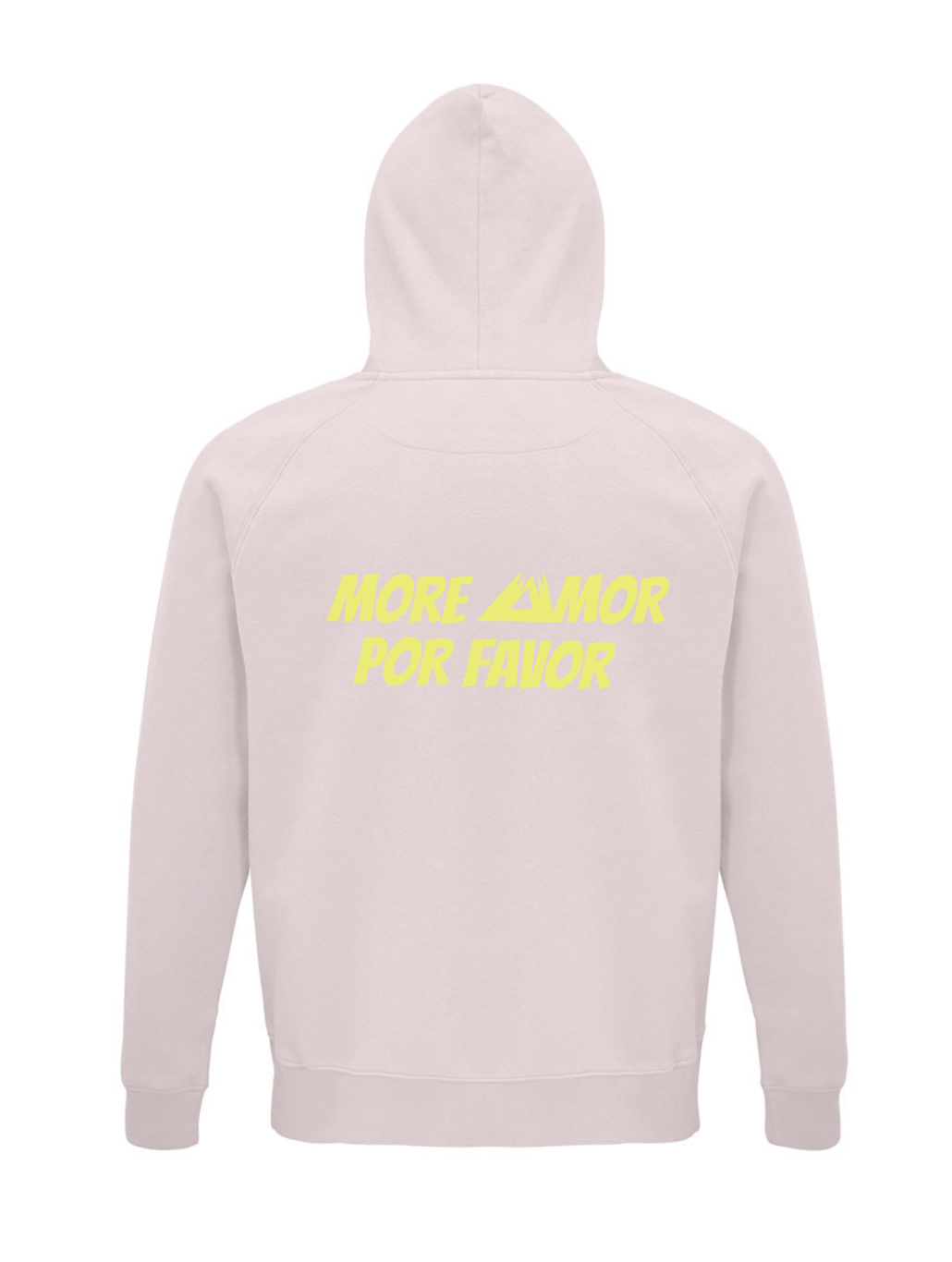 Pink Hoodie with Print More Amor Por Favor Pink Hoodie with Print More Amor Por Favor
