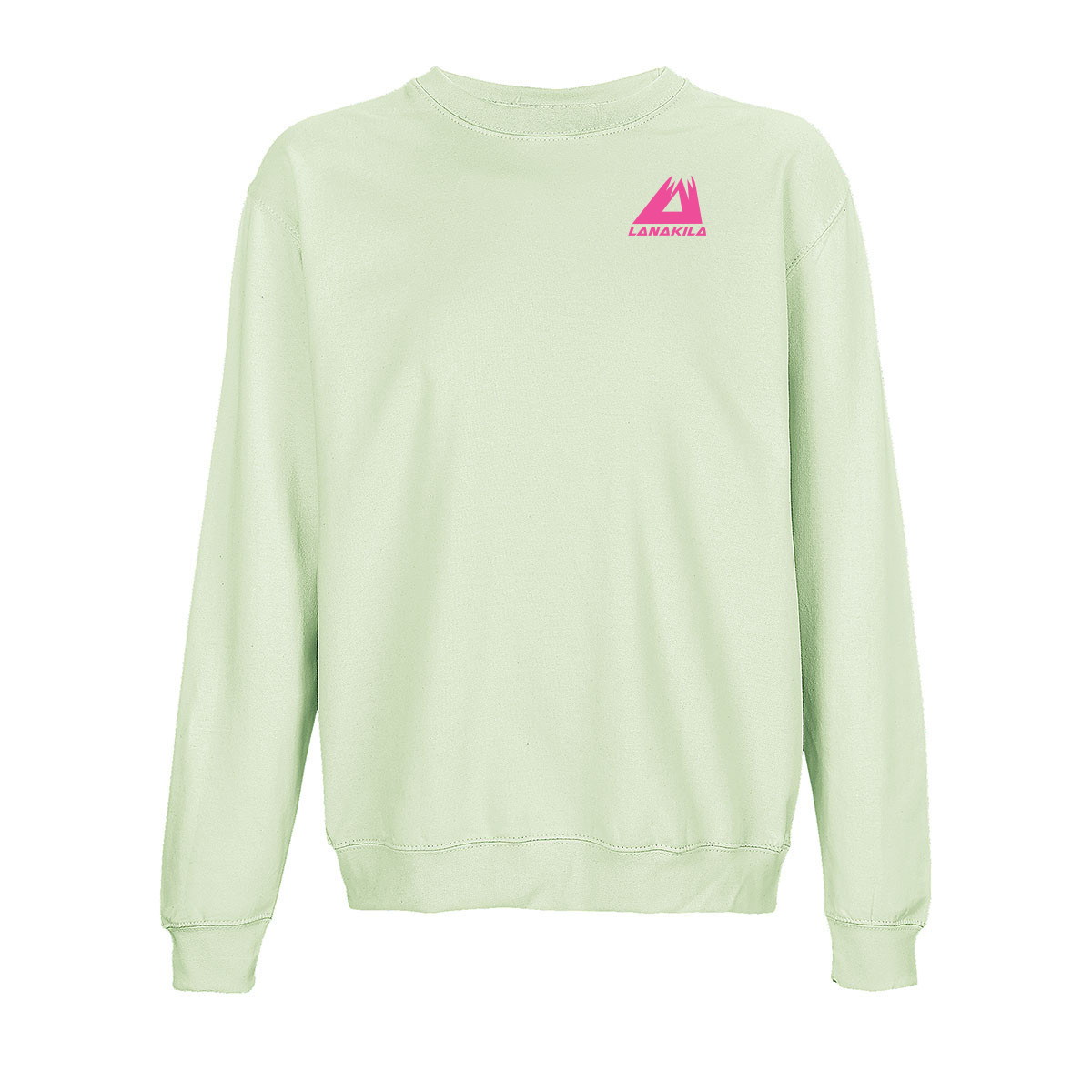 crewneck_creamygren_front_logopink crewneck_creamygren_front_logopink