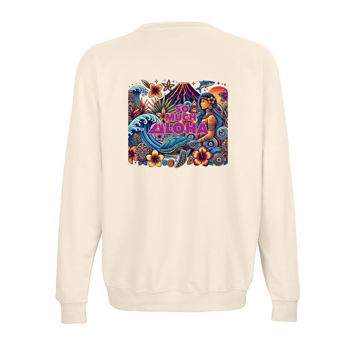crewneck_creamypink_back_somuchaloha_backprint crewneck_creamypink_back_somuchaloha_backprint