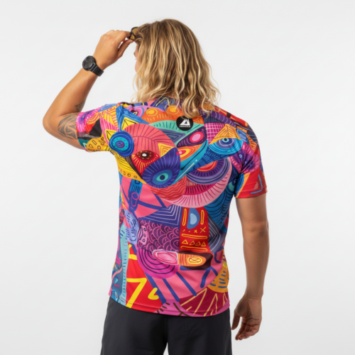 LANAKILA Männer-Laufshirt Colors of the World - Back