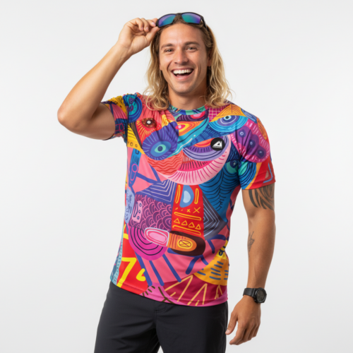 LANAKILA Männer-Laufshirt Colors of the World - Front
