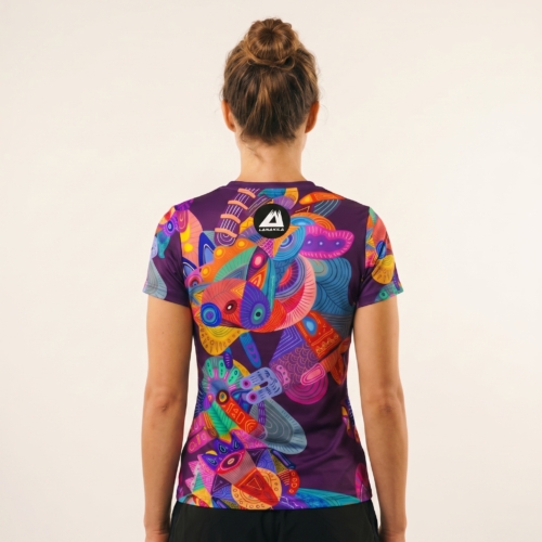 LANAKILA Damen Performance Shirt Colors of the world - Back