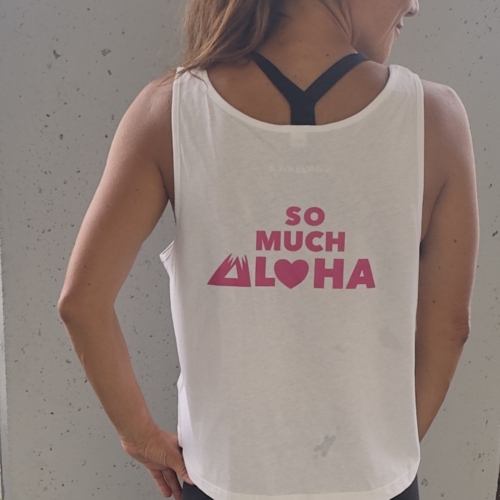 Running Singlet Woman "So much Aloha" - Hochfunktionales und leichtgewichtiges Laufshirt ohne Ärmel - Back