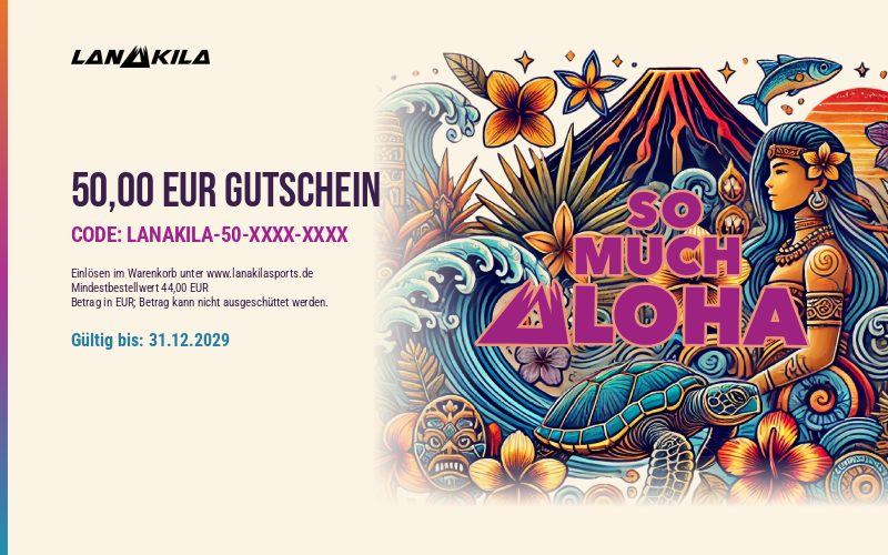 Gutschein-Design So Much Aloha Motiv